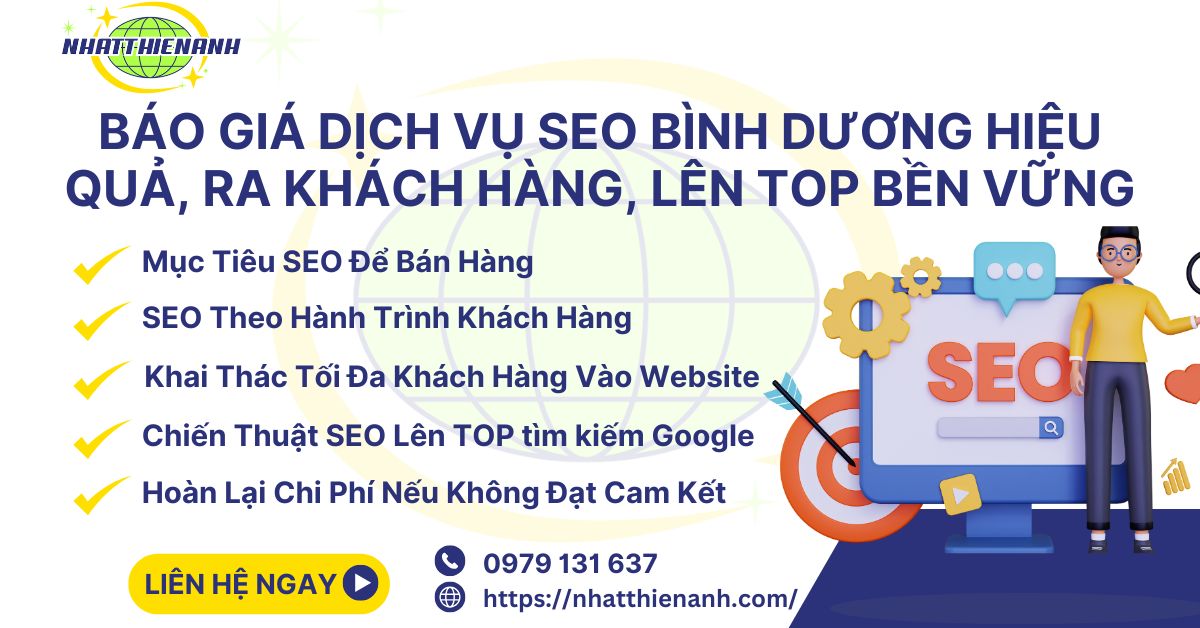 Báo Giá Dịch Vụ SEO Bình Dương Hiệu Quả, Ra Khách Hàng, Lên Top Bền Vững
