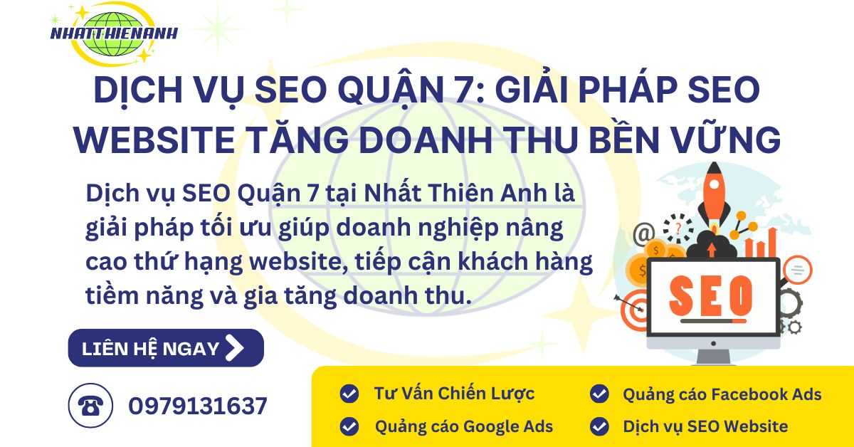 Dịch Vụ SEO Quận 7 Giải Pháp SEO Website Tăng Doanh Thu Bền Vững
